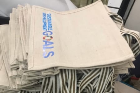 製造されたエコバッグ