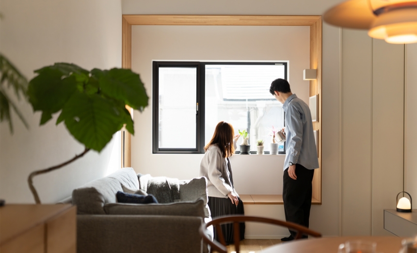 光と緑に包まれる、心地よくエコな住まい