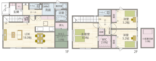 家事ラク導線のお家。収納も豊富で住空間がスッキリ