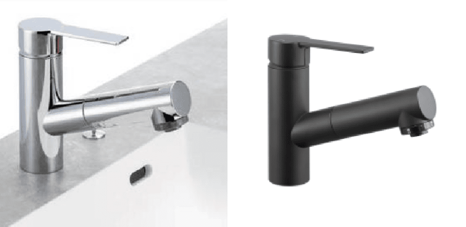 ストレートとシャワー吐水の切替付き