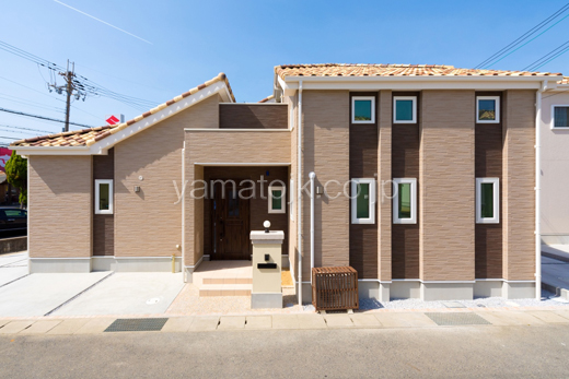 ［大阪府貝塚市：［大阪府貝塚市：モデルハウス]南大阪南住宅展示場／ダブル断熱／nearly zeh／外観]南大阪南住宅展示場／ダブル断熱／nealy zeh／外観