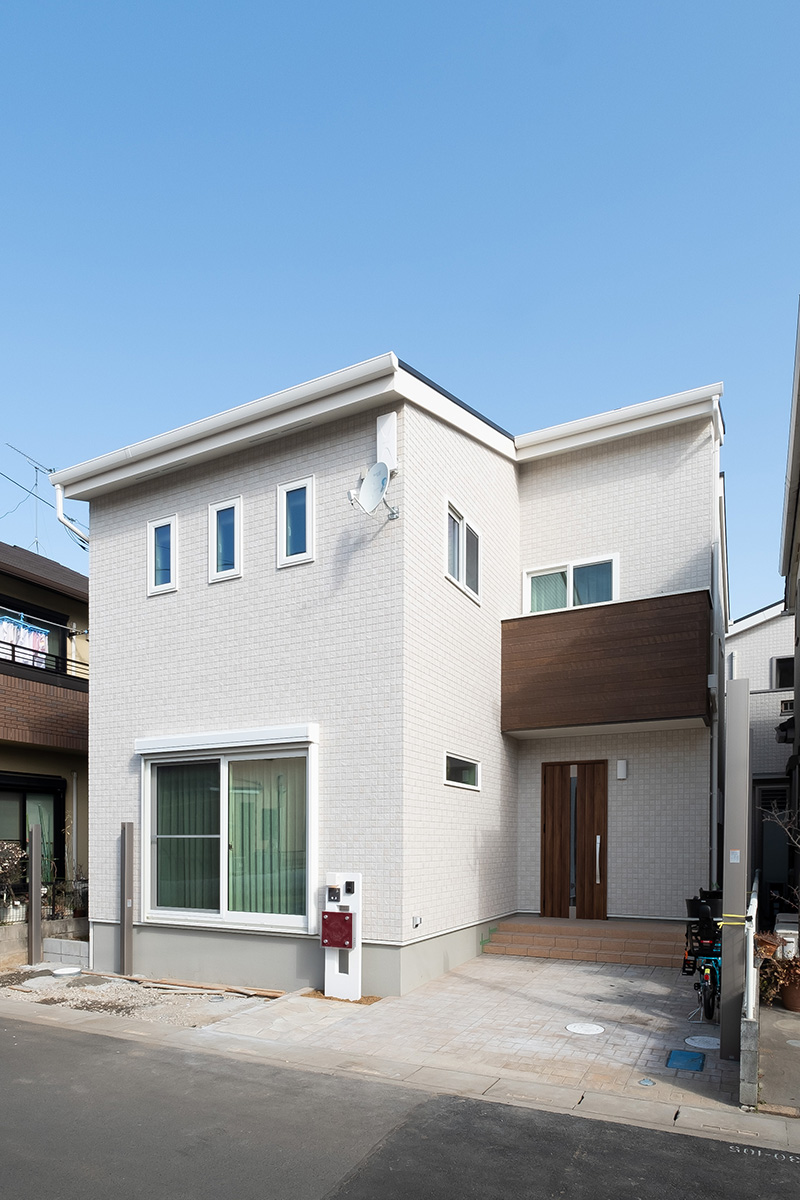 ［埼玉県川口市］高気密・高断熱のZEH（ゼロエネルギーハウス）ヤマト住建の建築実例お客様のお家の外観