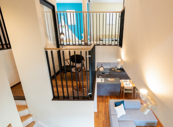 空間を有効活用したい スキップフロアの家