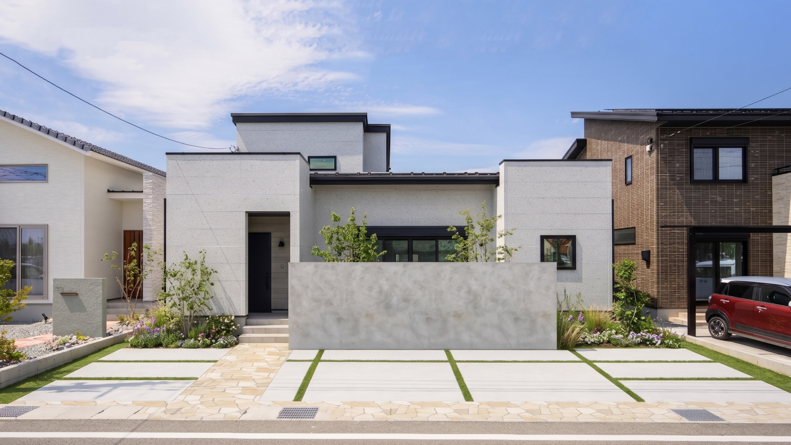 ヤマト住建の注文住宅 施工実例（外観・吹抜けLDK）