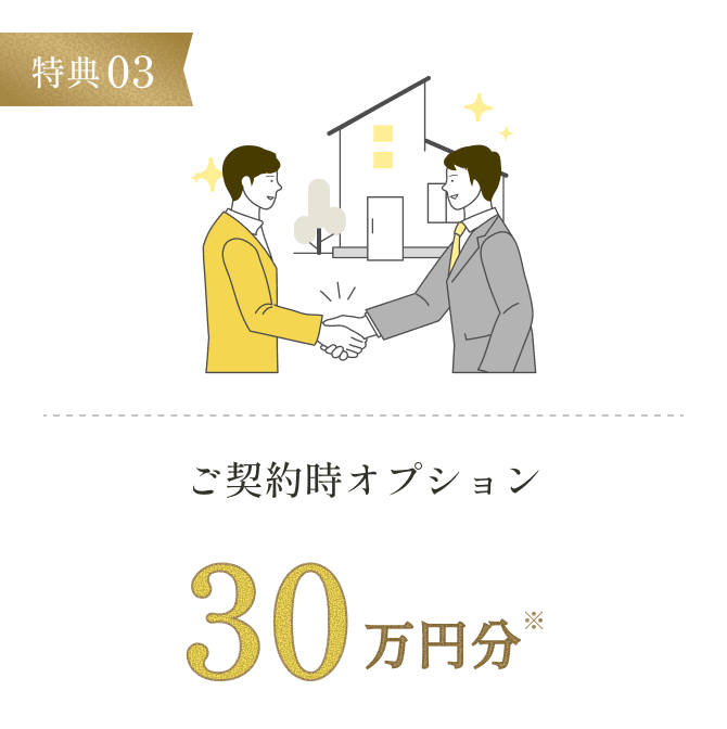 特典03 ご契約オプション30万円分※